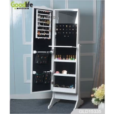 Chiny Delicate craft storage jewelry cabinet with a length mirror GLD15335 producent
