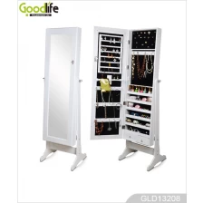 Chiny Earrings organizer jewelry cabinet whit floor standing mirror GLD13208 producent