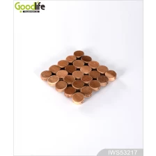 Chiny Elegance rubber wood coaster Water-poor cup mat IWS53217 producent