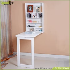 China wall mounted study table with bookshelf fit to children manufacturer