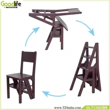 China Fashion new design wholesale outdoor leisure folding ladder cheap wooden chair furniture GLC13002 fabricante