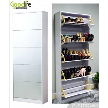 China Full length mirror shoe storage cabinet for home GLS17024 manufacturer