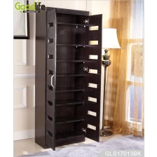 China Full length wooden shoe storage cabinet with movable panels GLS17013 manufacturer