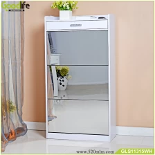 चीन Furniture hobby lobby shoe cabinet wooden shoe cabinet with mirror GLS11315 उत्पादक