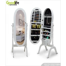 China GLD13321 Oval wooden jewelry mirror armoire manufacturer