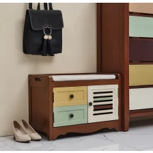 China Goodlife Houseware  luxury and fashion American style  2 drawers and 1 door shoe cabinet colorful shoe stool Hersteller