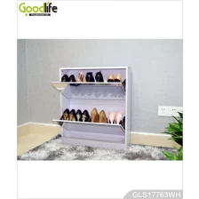 China Guangdong furniture wooden mirrored shoe rack with 3 layer GLS17763 manufacturer