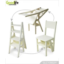 Cina High Gloss Funzione multipla in legno massello Passo Chair Ladder GLC13002 produttore