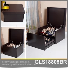 China Home furniture modern wholesale wooden giant shoe box cheap fabricante
