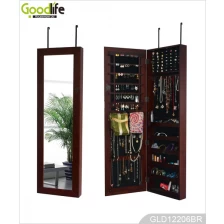 Китай Горячая продажа двери Висячие Деревянная Зеркальный шкаф для ювелирных изделий GLD12206 производителя