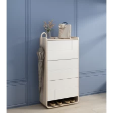 Chine Hot white three layers shoe cabinet with storage dawers fabricant