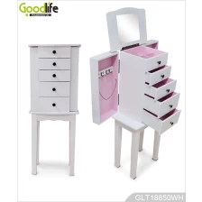 China Jewelry cabinet bedroom furniture with floor standing legs manufacturer