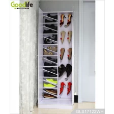 China Large furniture extendable shoe rack with double door mirror cover manufacturer
