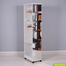 中国 Living room furniture wooden coat rack cabinet with full length mirror hallstand メーカー