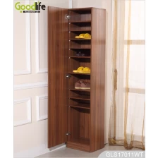 Cina MDF Wooden Shoe Rack Cabinet con ripiani di stoccaggio interne GLS17011A produttore