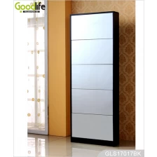 China MDF melamine mirrored wooden shoe cabinet for family GLS17017 manufacturer