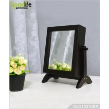 China Mini Desk Top Standing Jewelry Cabinet Organizer with Makeup Mirror GLD13310 manufacturer