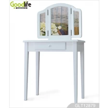 الصين New arrival wood dressing table with 3 foldable mirrors GLT12879 الصانع