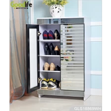 China Novo design para móveis ebay Amazon madeira armário de armazenamento sapato com espelho de vidro GLS18869 fabricante
