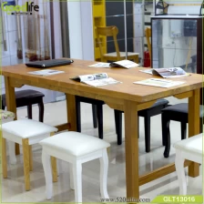 China New design  luxury teak wood table, solid wood dining table or meeting room table fabricante
