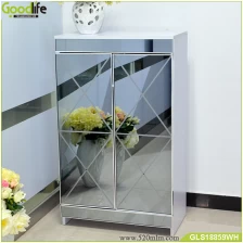 الصين OEM/ODM  Shoe cabinet furniture with mirror,wooden shoe cabinet  Made in China الصانع