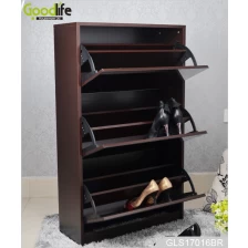 China OEM armário de sapatos de madeira com Vestir Espelhos Goodlife GLS17016 fabricante