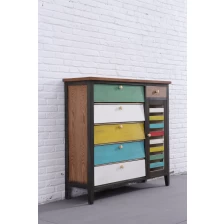 China Organizer luxury and fashion storage cabinet  new design European retro color cupboard fabricante
