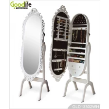 porcelana Oval armario con espejo de la joyería con la decoración de marco fabricante