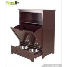 China Pet Feeding cabinet  2 Stainless Steel Bowls GLD99580 manufacturer