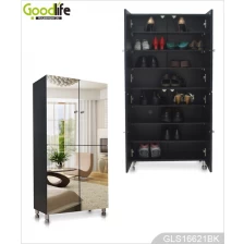 China Shoe cabinet wholesale 4 mirror door cabinet for shoe organizer manufacturer