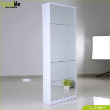 Chiny Simple & Chic 5 layers organizer shoe rack with mirror white GLS16017 producent