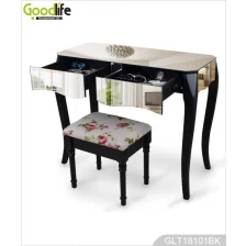 China Solid wood furniture bedroom mirrored vanity dressing table GLT18101 manufacturer