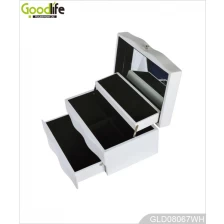 चीन लकड़ी के गहने और कॉस्मेटिक बॉक्स tabletop GLD08067 उत्पादक