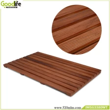 الصين Teak wood design for safety's bath mat IWS53380 الصانع