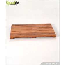 Chine Teak wood door design  mat for bathing safety IWS53354 fabricant