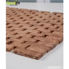 الصين Teak wood shower foot mat in the bathroom IWS53359 الصانع
