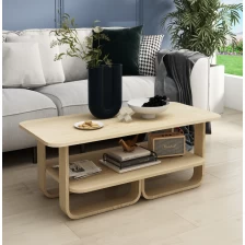 China Two layers wooden coffee storage table manufacturer