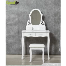 China Vanity Table Set with Mirror 4 Drawers, Makeup Dressing Table with Cushioned Stool,white GLT18575 manufacturer