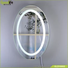 China Wall hanging intelligent touch switch oval makeup mirror with light GLD10002 Hersteller