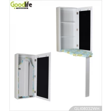China Wall mounted foldable painted wood ironing board storage cabinet GLI08032 manufacturer