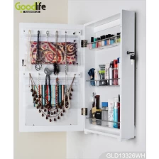 China Wall mounted or tabletop wooden mirrored makeup and jewelry armoire GLD13326 manufacturer