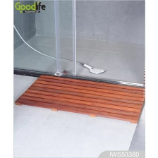 China Wholesale high quality Non-slip and durable solid Teak wood bath mat IWS53380 fabricante