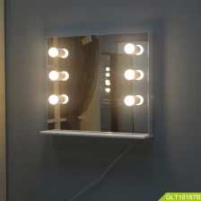 चीन Modern and fashion wall mount makeup mirror with LED light is convenient for organizer उत्पादक