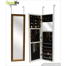 China Wood over the door mirror jewelry cabinet GLD12219 manufacturer