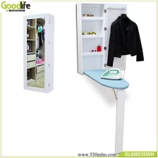 Chine Wooden Wall mount mirror ironing board cabinet organizer made in China fabricant