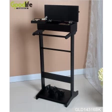 China Wooden clothes rack valet stand for living room GLD14316 manufacturer