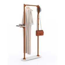 China Wooden clothes rack with Shelf fabricante