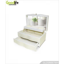 China Wooden jewelry storage box and with makeup mirror GLD08067 manufacturer