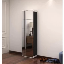 Chiny Wooden mirror shoe cabinet. producent