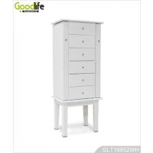 China Wooden mirrored jewelry cabinet storage stand GLT18852 manufacturer